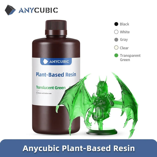 ANYCUBIC ECO UV Resin For LCD 3D Printer Low Odor Safety 405nm UV Plant-Based Resin High Precision Quick Curing