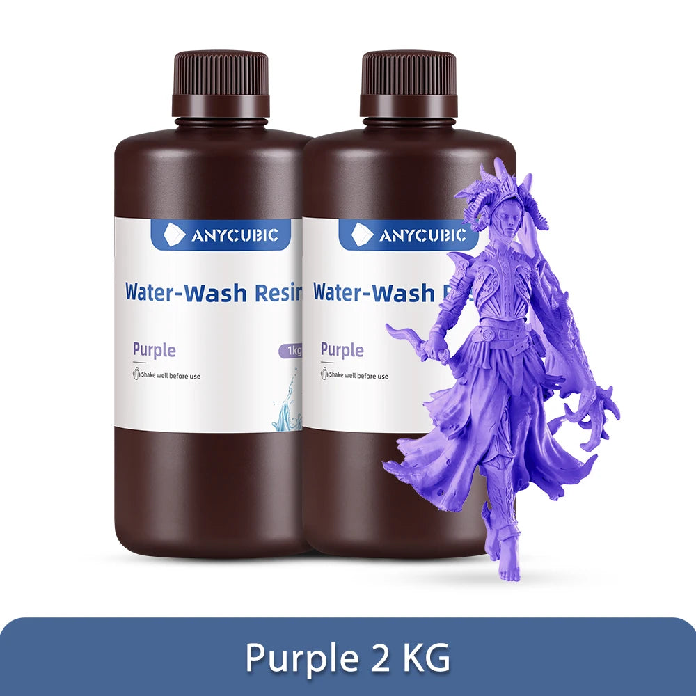 ANYCUBIC Water-Wash Resin For LCD 3D Printer High Precision Low Odor Low Viscosity 3D Printing Standard Photopolymer