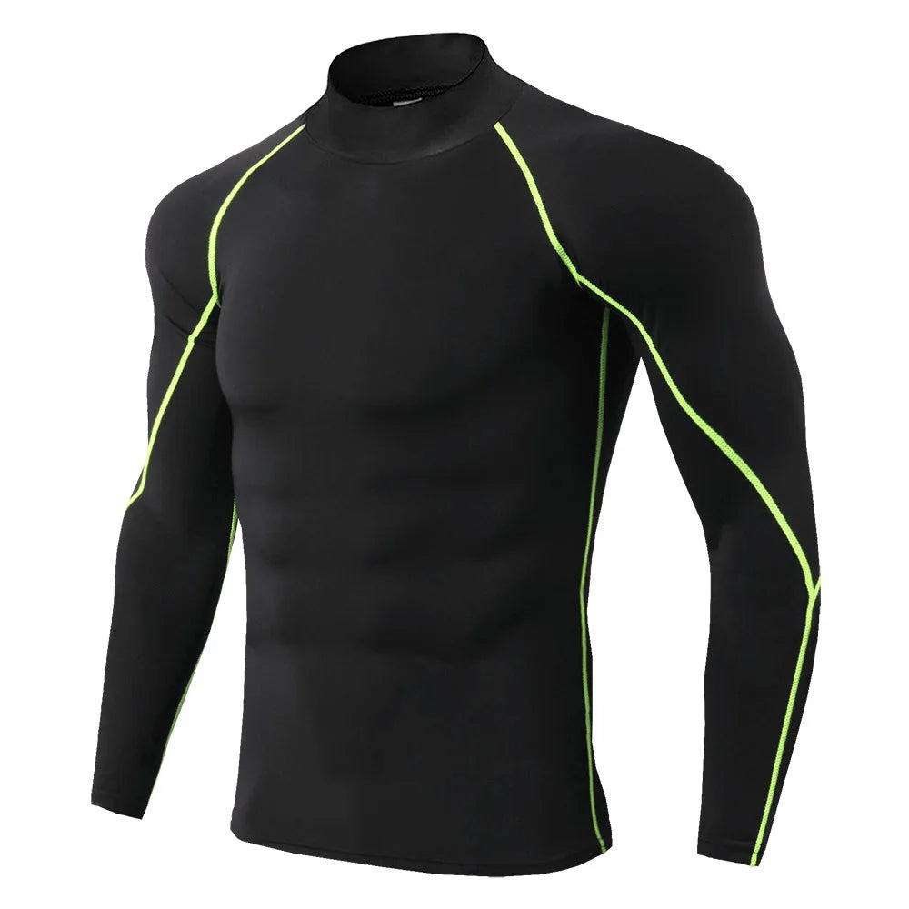 Camiseta deportiva de culturismo para hombre, camiseta de running de secado rápido, camiseta de compresión de manga larga, camiseta de gimnasio, camiseta ajustada de fitness para hombre, Rashgard