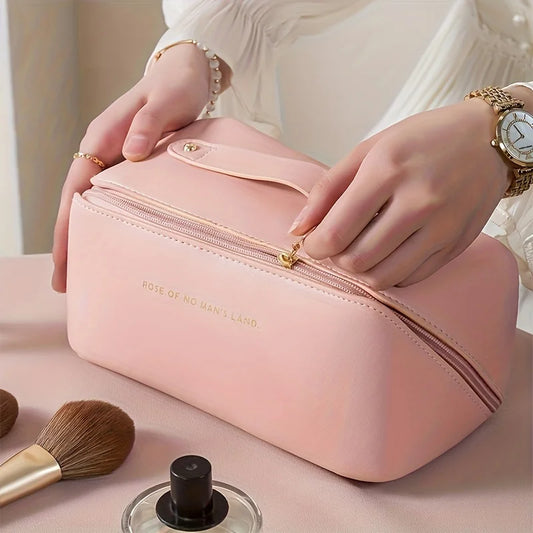 Organizador de maquillaje, neceser femenino, estuche de maquillaje, estuche de almacenamiento, estuche de lujo para mujer, neceser, bolsa organizadora de viaje con cremallera.