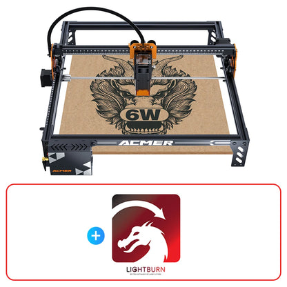 Grabadora láser ACMER P1 S pro de 6 W con aplicación wifi, máquina de corte láser de 72 W para paneles de madera acrílica, máquina de grabado para carpintería.