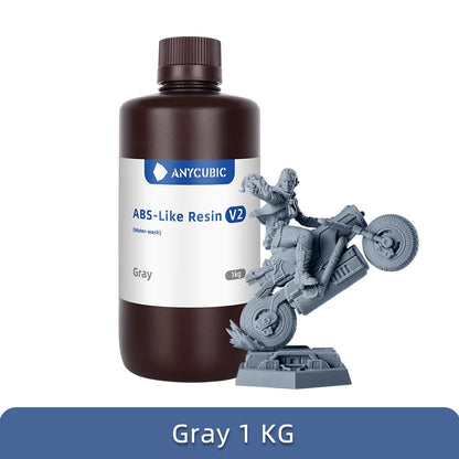 Newest ANYCUBIC ABS-Like Resin V2 Water-Washable 405nm Photopolymer Resin ABS 3D Resin High Precision for LCD 3D Printer