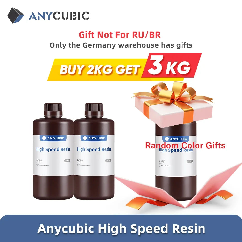 ANYCUBIC High Speed Resin 5X Faster Printing Speed Low Viscosity UV Resin for Photon Mono M5S LCD 3D Printer