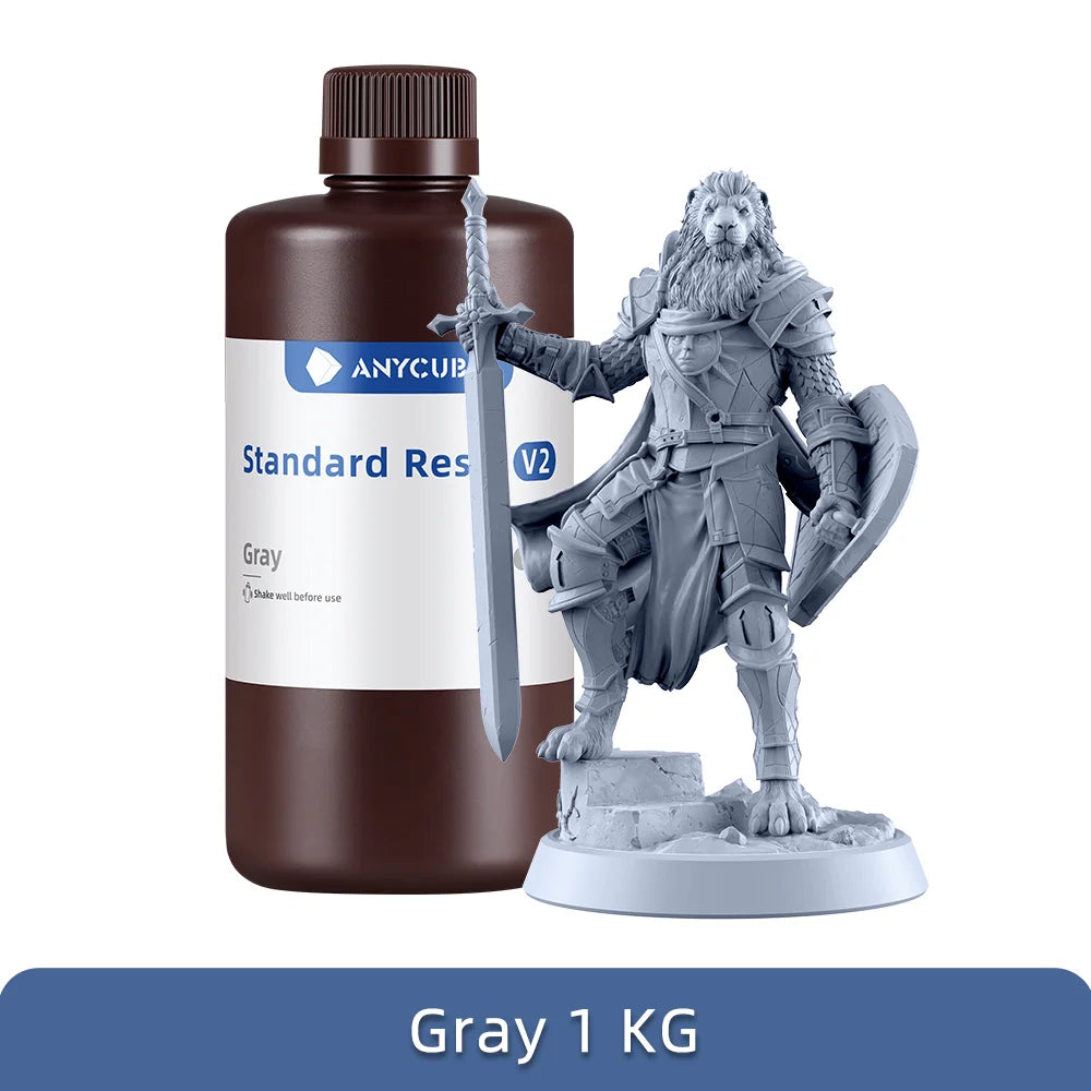 ANYCUBIC 405nm UV Standard Resin / Standard Resin V2 For Photon 3D Printer Mono X Printing Material LCD UV Sensitive Normal 1kg