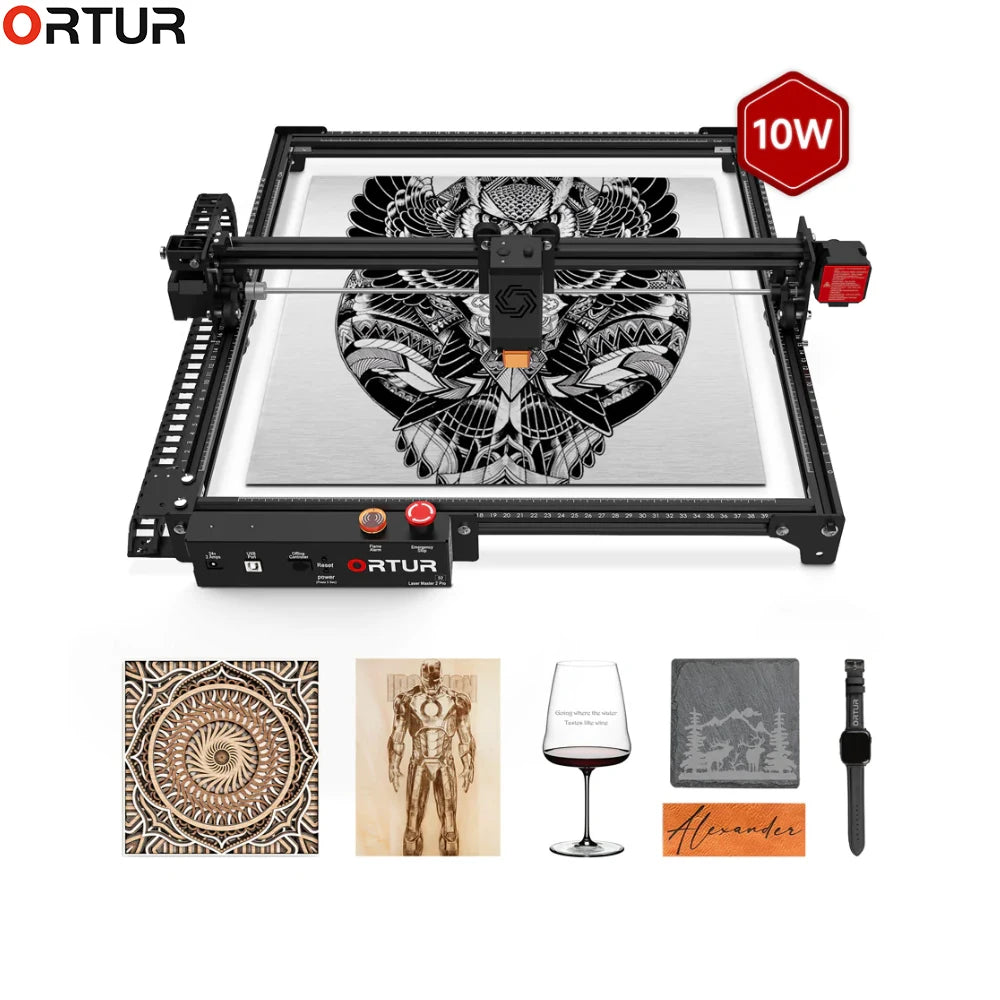 AlgoLaser DIY Kit Laser Master 2 Laser Engraver 10W Output Power Laser Cutter and Engraver Machine for Wood and Metal 40x40cm