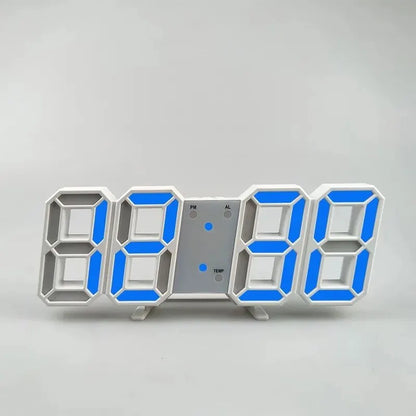 Mini reloj de pared digital LED 3D, reloj de escritorio, despertador electrónico, reloj de pared para sala de estar, temporizador de cocina DIY