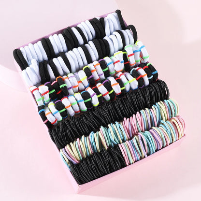 Juego de 250/300 bandas elásticas de nailon para el pelo de colores para niñas, accesorios para el cabello para niñas.