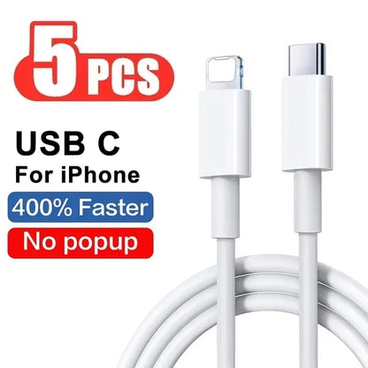 Cable de carga rápida de 30 W para Apple iPhone 14, 13, 12, 11 Pro Max, mini cable USB C rápido para X, XR, XS, 8, 7, 14 Plus, SE, accesorios para teléfono