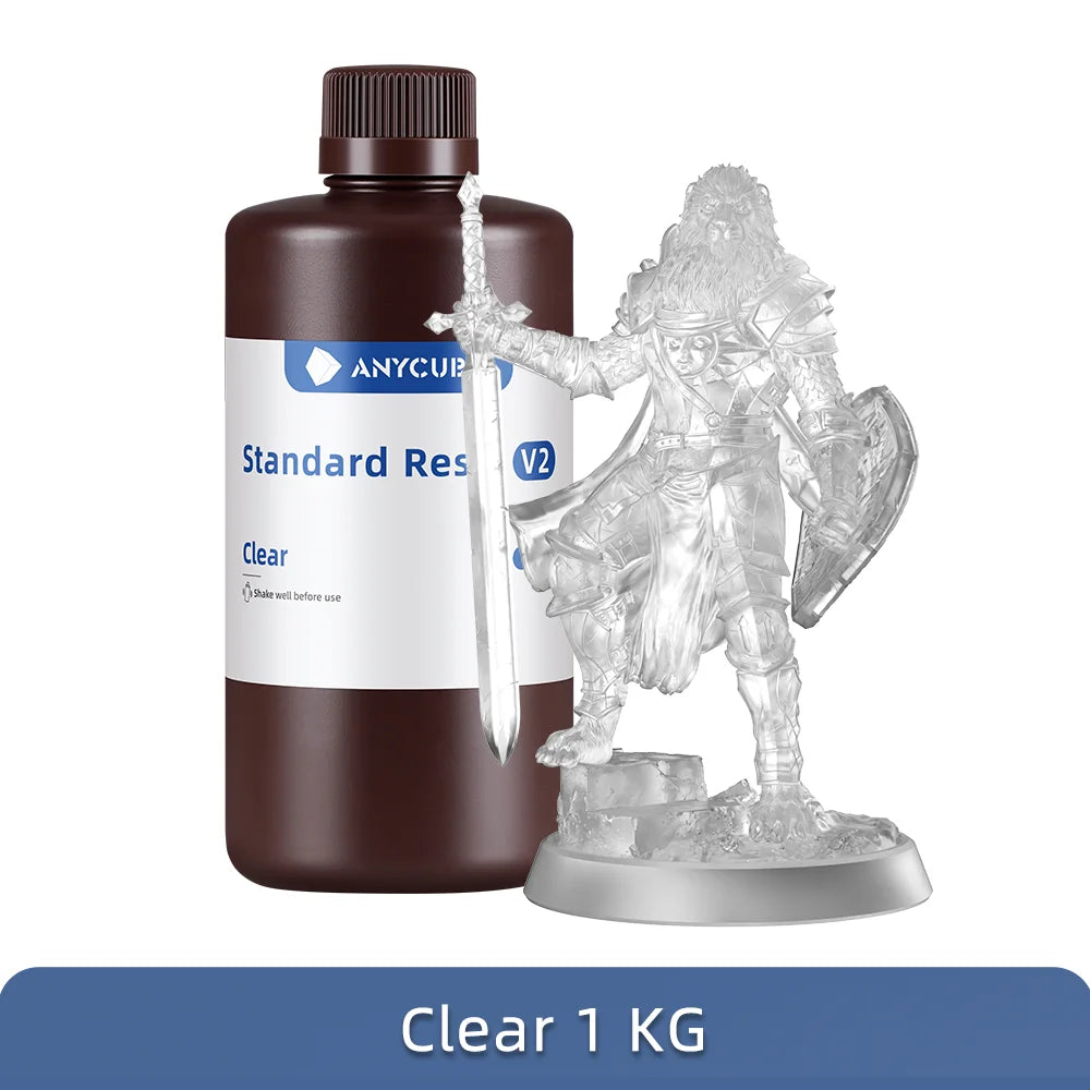 ANYCUBIC 405nm UV Standard Resin / Standard Resin V2 For Photon 3D Printer Mono X Printing Material LCD UV Sensitive Normal 1kg