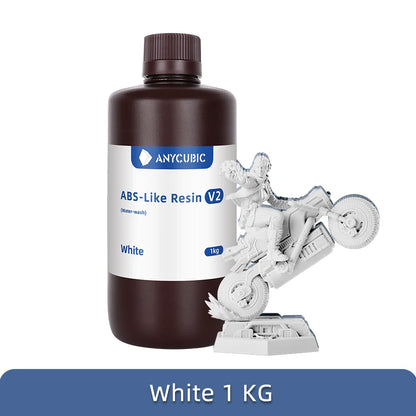 Newest ANYCUBIC ABS-Like Resin V2 Water-Washable 405nm Photopolymer Resin ABS 3D Resin High Precision for LCD 3D Printer