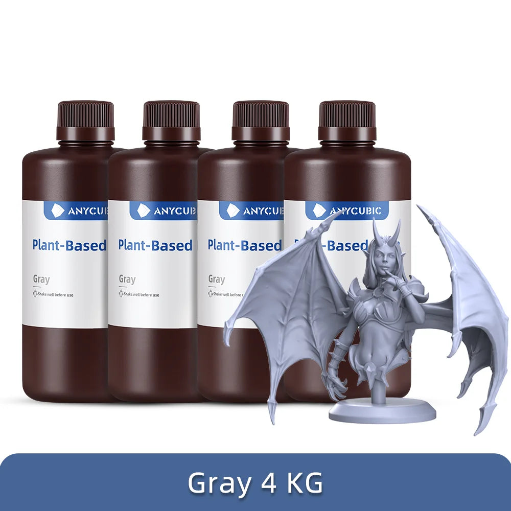 ANYCUBIC ECO UV Resin For LCD 3D Printer Low Odor Safety 405nm UV Plant-Based Resin High Precision Quick Curing