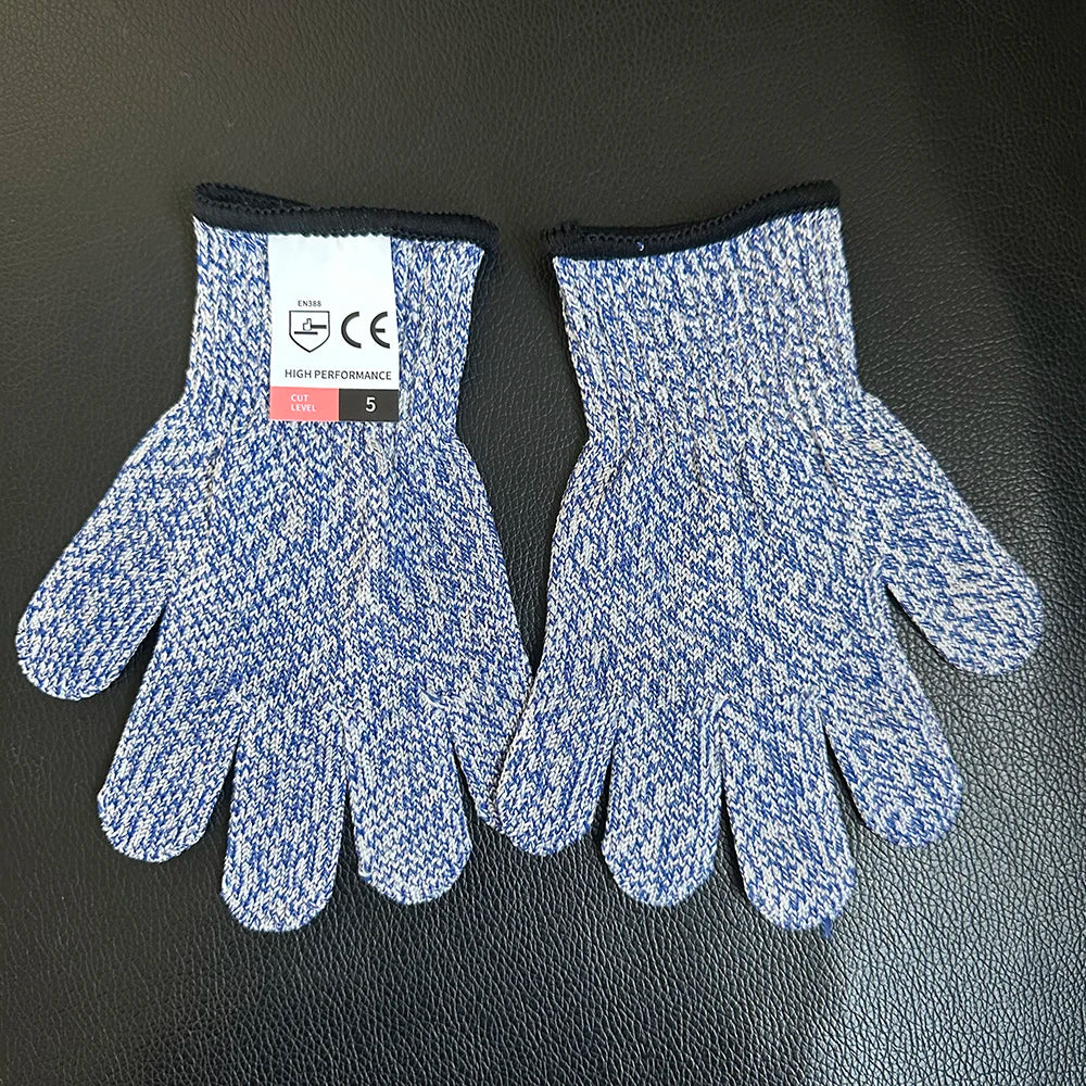 Guantes de seguridad anticorte HPPE de nivel 5 de alta resistencia para uso industrial, cocina, jardinería, antiarañazos, anticortes, corte de vidrio, multiusos.