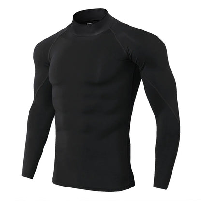 Camiseta deportiva de culturismo para hombre, camiseta de running de secado rápido, camiseta de compresión de manga larga, camiseta de gimnasio, camiseta ajustada de fitness para hombre, Rashgard