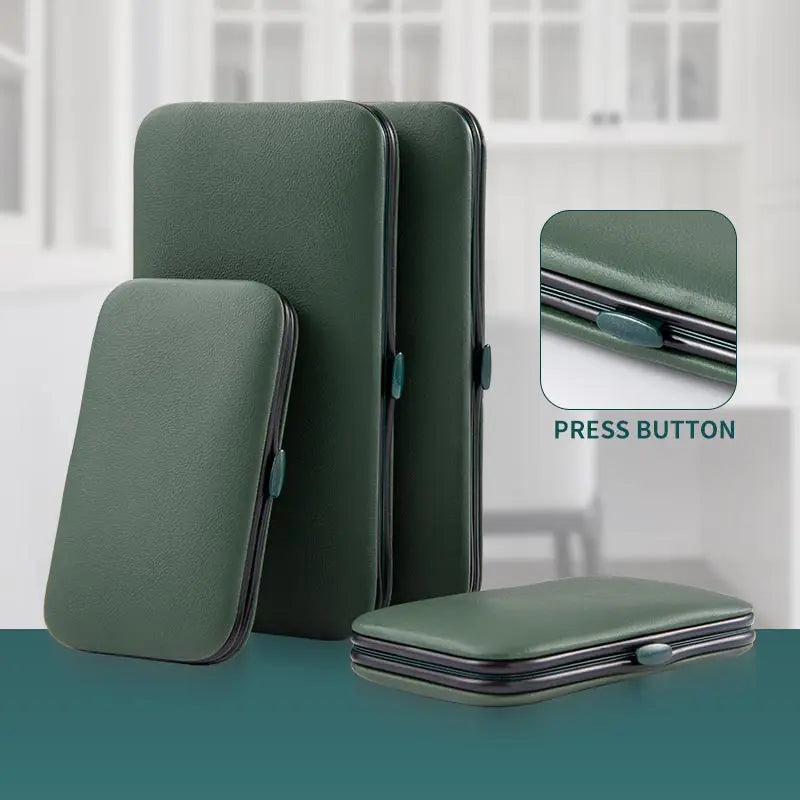 Juego de manicura de 7/10/12/18 piezas, cortaúñas de acero inoxidable, cortaúñas, recortador de cejas, tijeras, pinzas, cuchara para orejas, cuidado facial para coche