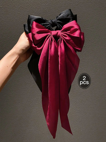 1/2/8Pcs Big Bow Ribbon Hairpin for Women