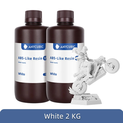 Newest ANYCUBIC ABS-Like Resin V2 Water-Washable 405nm Photopolymer Resin ABS 3D Resin High Precision for LCD 3D Printer