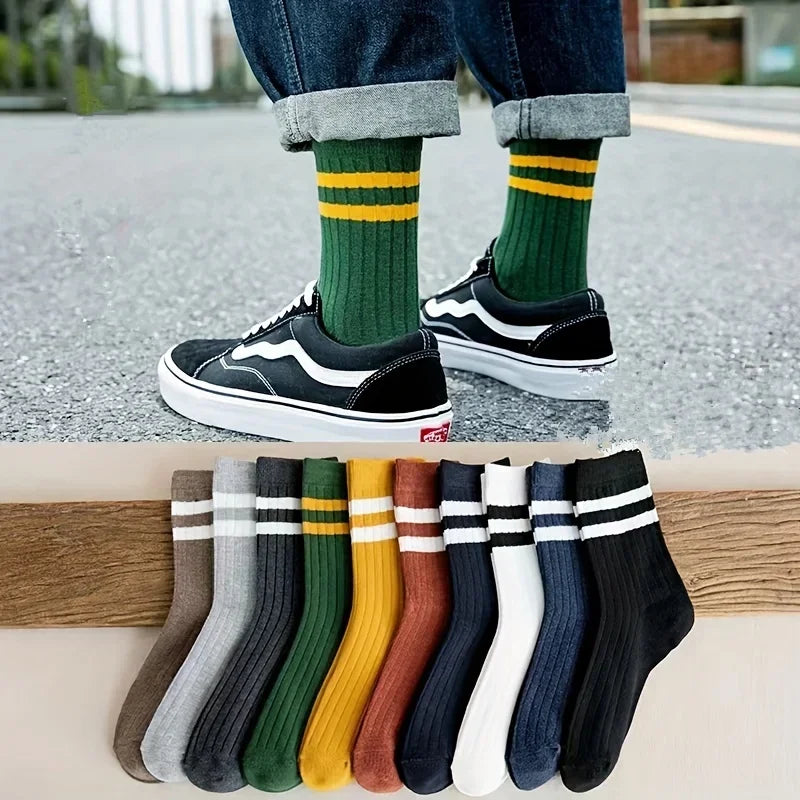 5 pares de calcetines deportivos para hombre, de primavera y otoño, absorbentes del sudor, cómodos, finos y transpirables, para baloncesto.