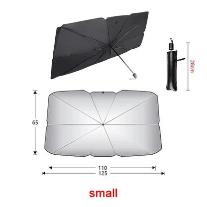Car Sunshade Umbrella Car Front Window Sunshade Summer Sun Visor Car Interior Windshield Protection Foldable Accessory