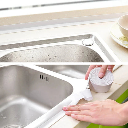 1pc Bathroom Waterproof Wall Stickers Sealing Tapes PVC Adhesive Sealing Strips Sink Edge Tape Kitchen Bathroom Accessories