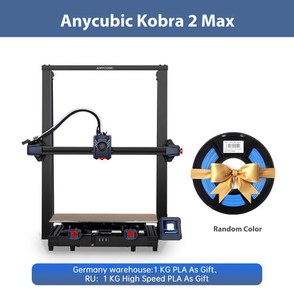 ANYCUBIC Kobra 2 MAX FDM Large Format 3D Printer 500mm/s Maximum Print Speed Build Size With 500*420*420mm Smart APP Control
