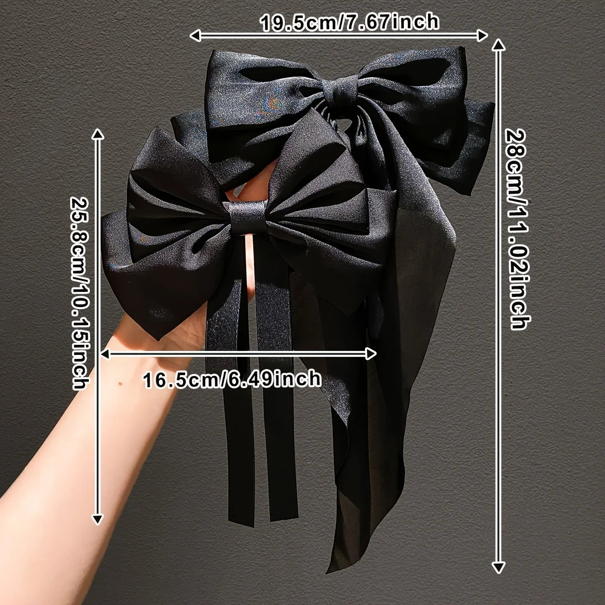 1/2/8Pcs Big Bow Ribbon Hairpin for Women