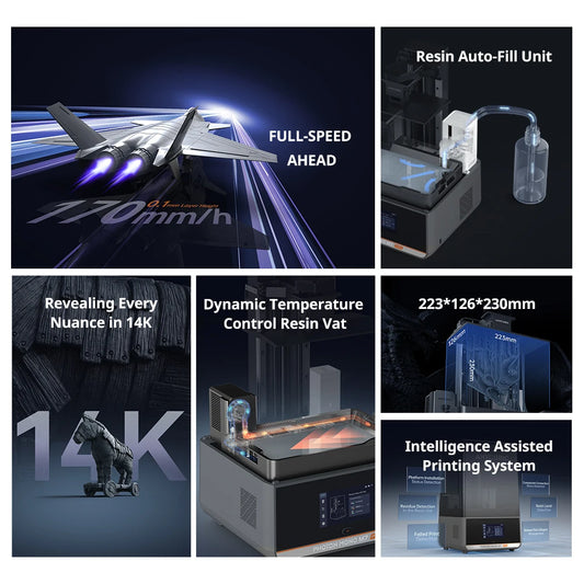 ANYCUBIC Photon Mono M7 Pro UV Resin 3D Printer 10'' 14K LCD 3D Printer With Automatic Resin Refill High Speed Printing Size 223