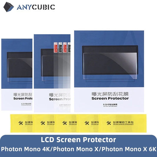 ANYCUBIC 3d Printer Parts 5pcs LCD Screen Protector Set For Photon Mono 4K,Photon Mono X(6K)6.23/8.9/9.25 inch