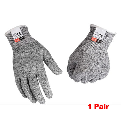 Guantes de seguridad anticorte HPPE de nivel 5 de alta resistencia para uso industrial, cocina, jardinería, antiarañazos, anticortes, corte de vidrio, multiusos.