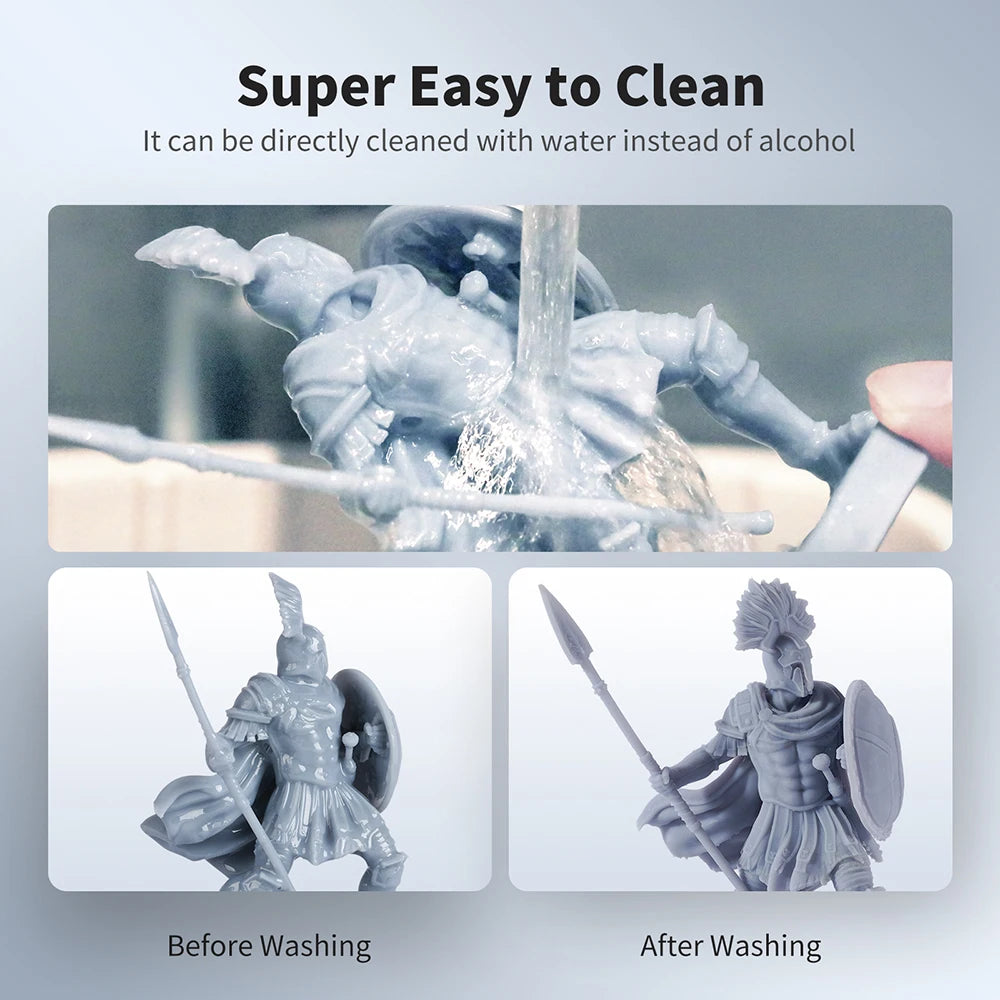 ANYCUBIC 4pcs/lot 405nm Water Washable Resin For LCD 3D Printer Liquid Photopolymer Resin 3D Printing Material