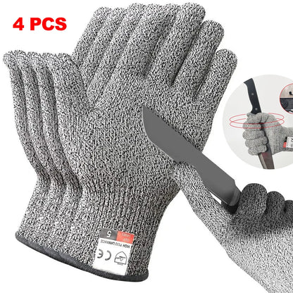 Guantes de seguridad anticorte HPPE de nivel 5 de alta resistencia para uso industrial, cocina, jardinería, antiarañazos, anticortes, corte de vidrio, multiusos.