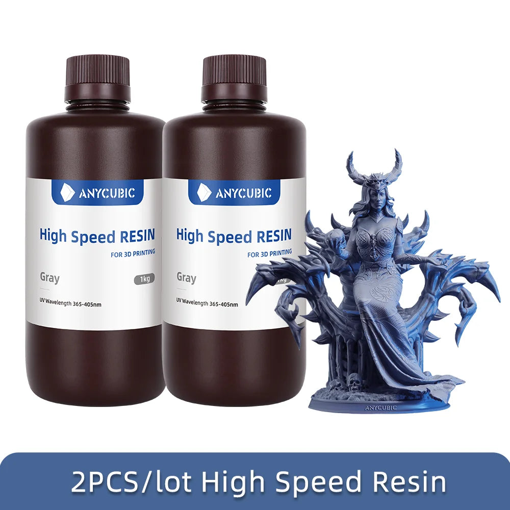 ANYCUBIC High Speed Resin 5X Faster Printing Speed Low Viscosity UV Resin for Photon Mono M5S LCD 3D Printer