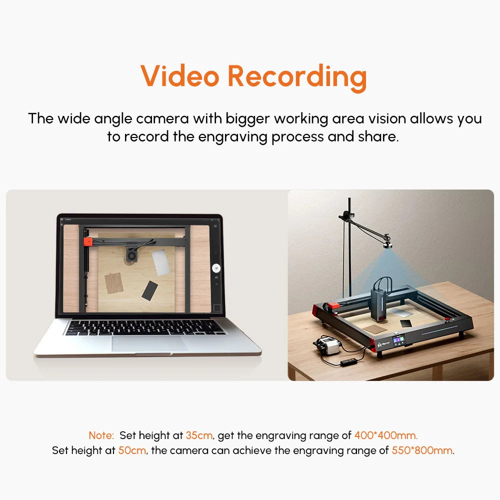 AlgoLaser Delta 22W HD 3.5-inch Touch Screen All-In-One Laser Engraver Machine with Smart Camera, Rotary, Laser Bed, Enclosure