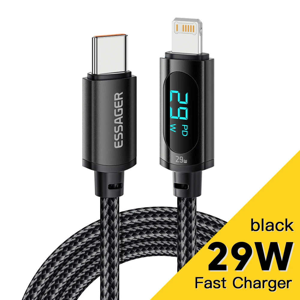 Essager Type C to Type C Cable 100W PD Fast Charging Charger USB C to USB C Display Cable For Xiaomi POCO F3 Realme Macbook iPad
