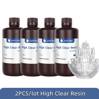 ANYCUBIC High Transparency UV Resin 405nm Photopolymer Resin Long-lasting Clarity for Photon MONO X 3d Printing Clear Materials
