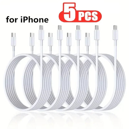 Cable de carga rápida de 30 W para Apple iPhone 14, 13, 12, 11 Pro Max, mini cable USB C rápido para X, XR, XS, 8, 7, 14 Plus, SE, accesorios para teléfono