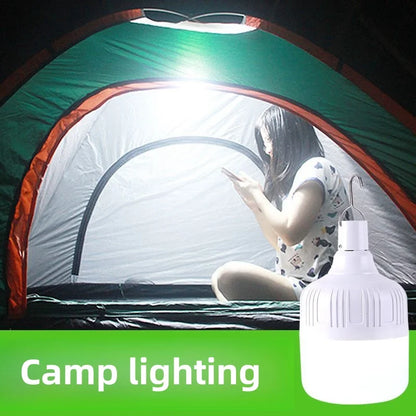 Bombillas LED recargables por USB para exteriores, luz de emergencia de alto brillo, para acampar, pescar, linterna portátil, luces nocturnas