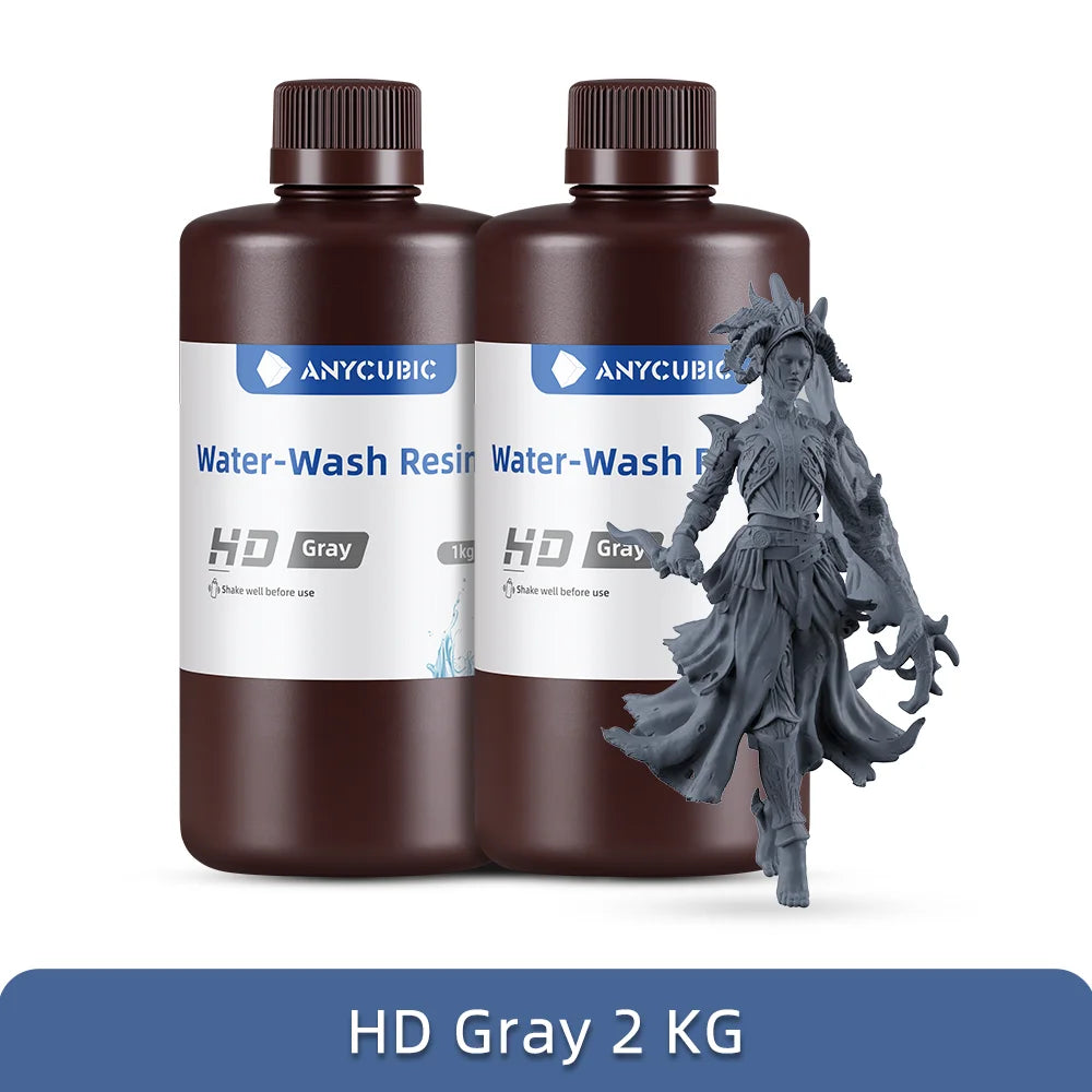 ANYCUBIC Water-Wash Resin For LCD 3D Printer High Precision Low Odor Low Viscosity 3D Printing Standard Photopolymer