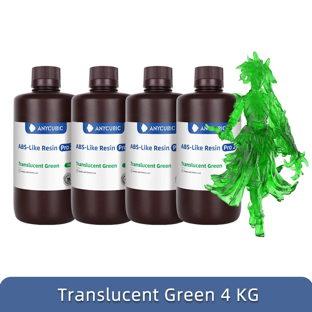 Newest 4pieces/lot Anycubic ABS Like+ 3d Resin High Precision UV 405nm For LCD SLA DLP Anycubic Photon Resin 3d Printer