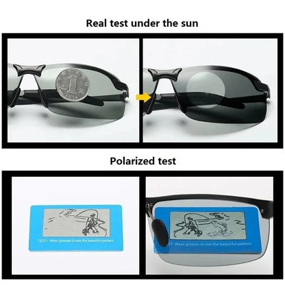 Gafas de sol polarizadas fotocromáticas para hombre, para conducir, pescar, camaleón, cambian de color, visión diurna y nocturna, UV400