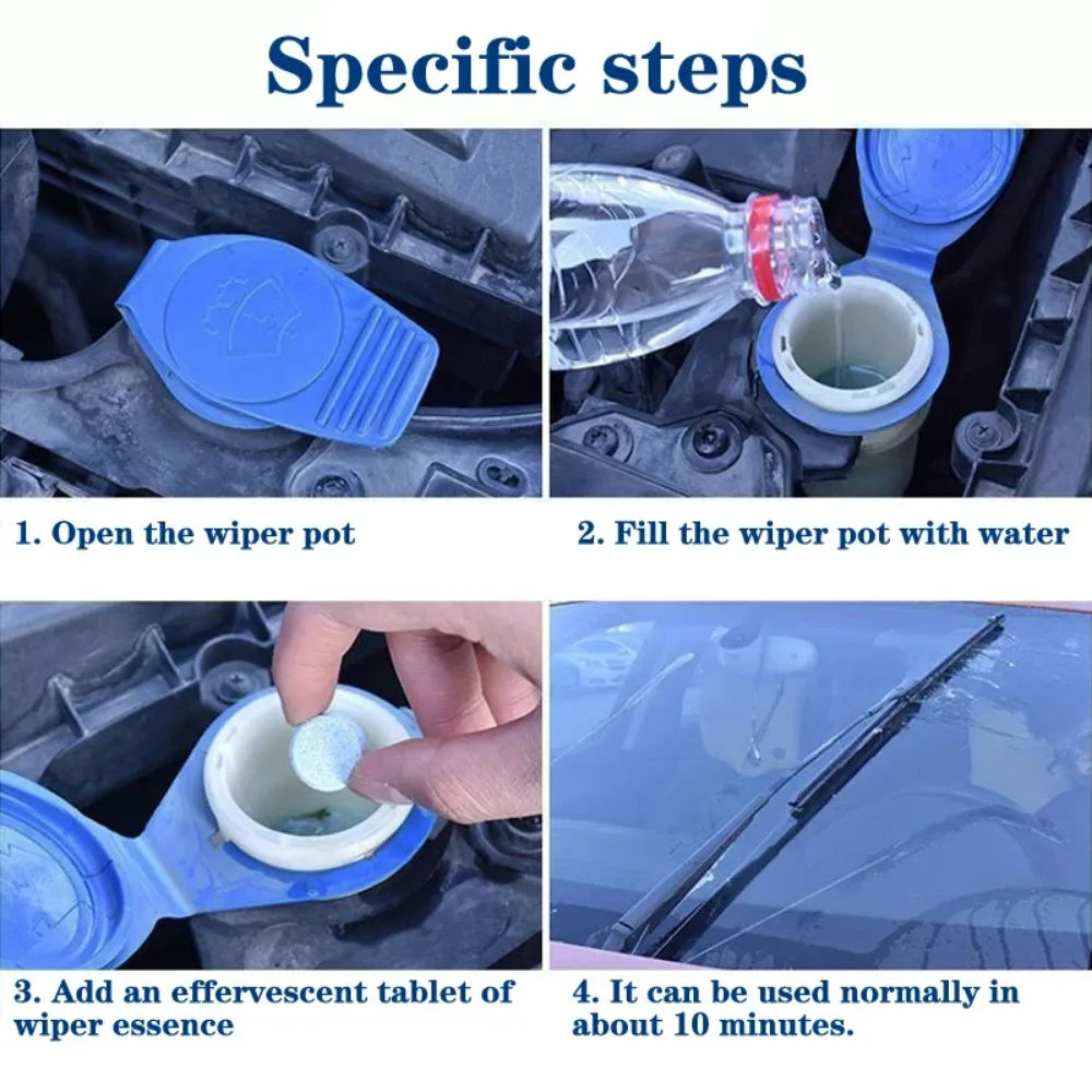 5/20/40 unidades de limpiador de coche, esencia limpiaparabrisas, pastillas efervescentes, concentrado de agua para cristales de coche, regalo