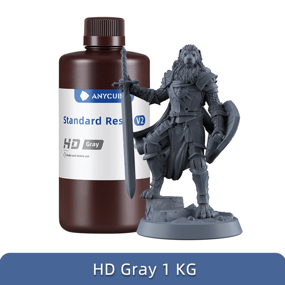 ANYCUBIC Newest HD gray resin 405nm UV Resin For Photon 3D Printer High Precision UV Photopolymer Resin