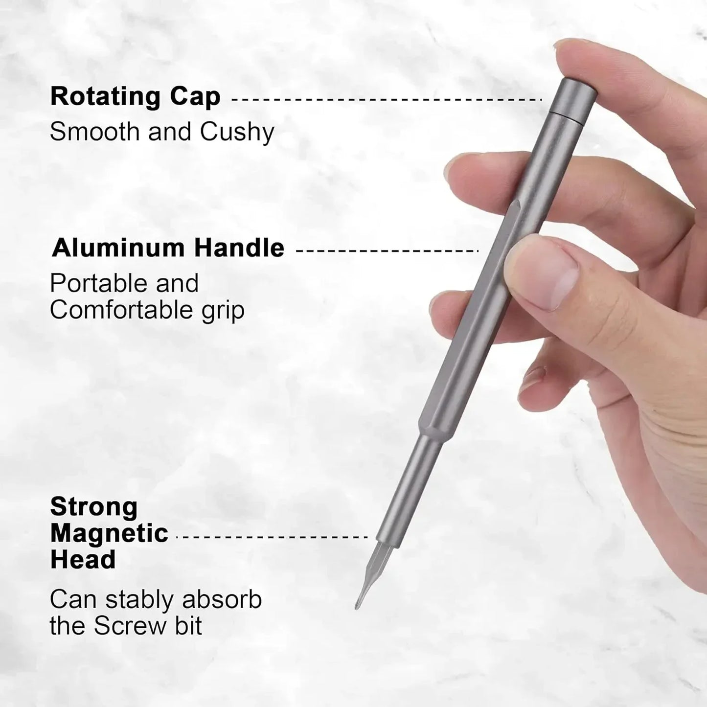 Juego de destornilladores de precisión 25 en 1, mini destornilladores magnéticos con 24 puntas Torx, kit de herramientas manuales de reparación pequeñas para iPhone, PC y iPhone.