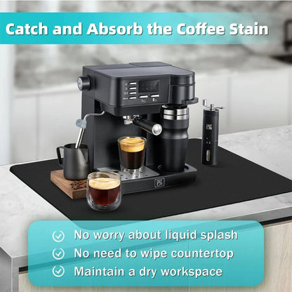 Tapete absorbente y drenante para secar platos y cuencos, con base antideslizante y resistente al calor.