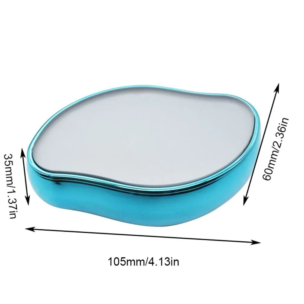 Borrador de depilación física de cristal caliente, depiladora de vidrio, indolora, fácil de limpiar, herramienta de depilación reutilizable para el cuidado corporal.