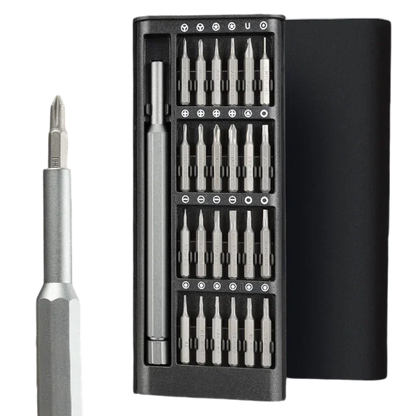 Juego de destornilladores de precisión 25 en 1, mini destornilladores magnéticos con 24 puntas Torx, kit de herramientas manuales de reparación pequeñas para iPhone, PC y iPhone.