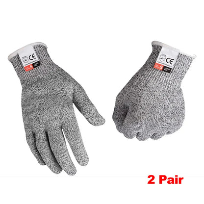 Guantes de seguridad anticorte HPPE de nivel 5 de alta resistencia para uso industrial, cocina, jardinería, antiarañazos, anticortes, corte de vidrio, multiusos.