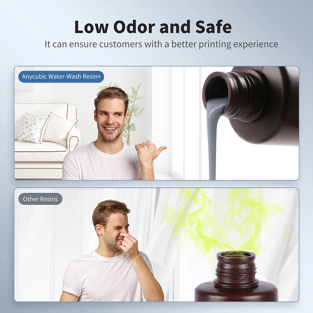 ANYCUBIC 4pcs/lot 405nm Water Washable Resin For LCD 3D Printer Liquid Photopolymer Resin 3D Printing Material