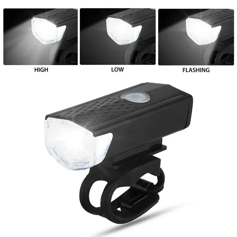 Luces delanteras para bicicleta de montaña, recargables por USB, LED, resistentes al agua, luz de advertencia de seguridad para bicicleta, accesorios de ciclismo