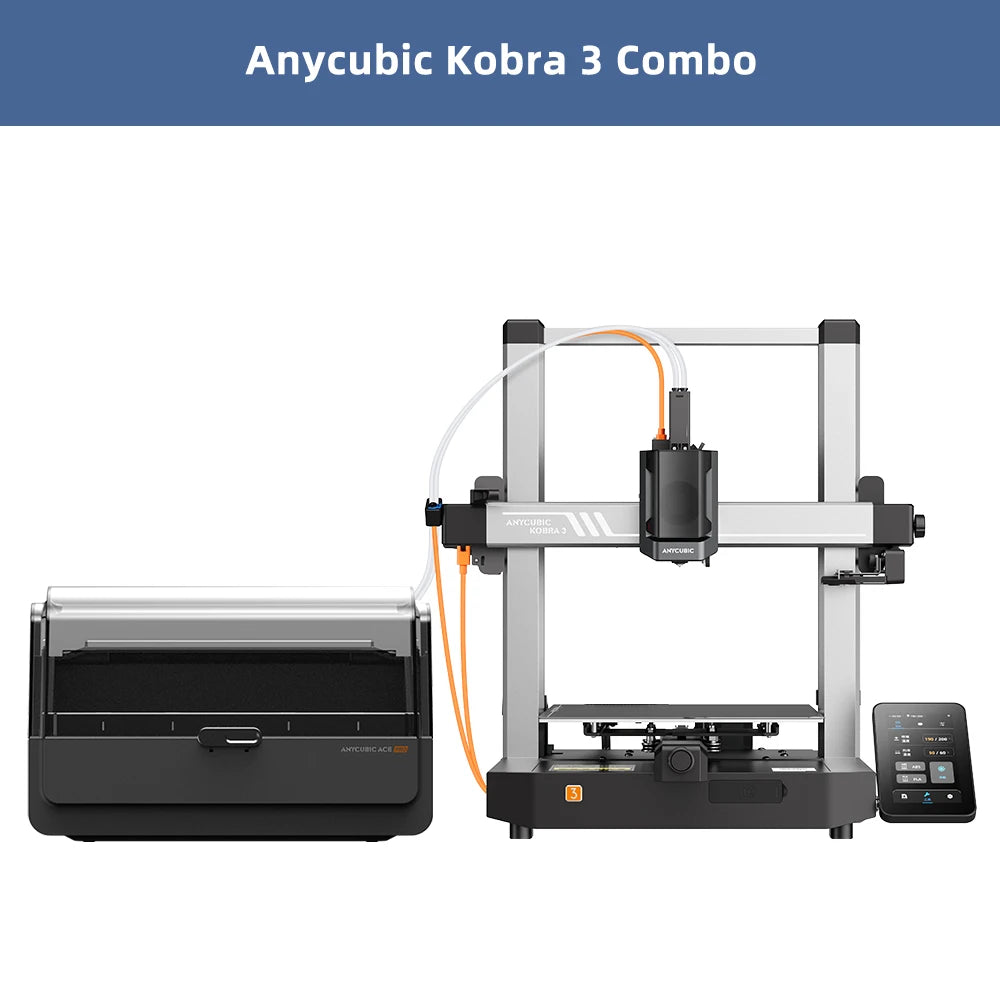 ANYCUBIC Kobra 3 Combo Multi-Color FDM 3D Printer With Max 600mm/s Printing Speed Build Size 250x250x260mm Print in 4 to 8 Color