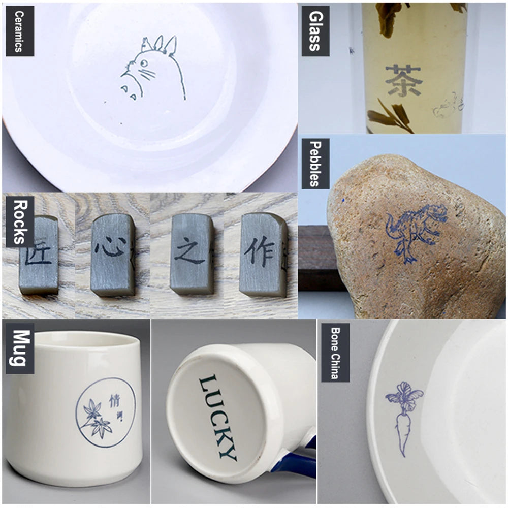 1 papel de marcado para grabado y corte láser. Herramientas de grabado láser para cerámica, vidrio, azulejos y metal.